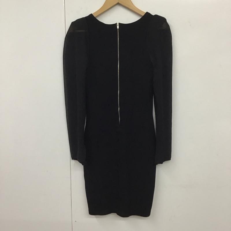 ザラベーシック ZARA BASIC ワンピース ひざ丈スカート M 無地 黒 / ブラック /  レディース USED 古着 中古 10131569