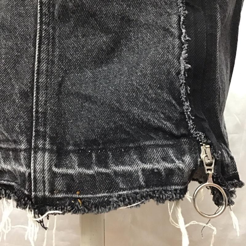 ザラベーシック ZARA BASIC スカート ひざ丈スカート デニムスカート XS 無地 黒 / ブラック /  レディース USED 古着 中古 10116769