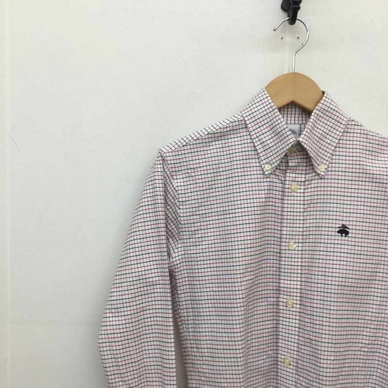 ブルックスブラザーズ BROOKS BROTHERS シャツ、ブラウス 長袖 BROOKS BROTHERS 長袖シャツ　100187186 XS チェック 白 / ホワイト / X 赤 / レッド / X 黒 / ブラック /  メンズ USED 古着 中古 10129214