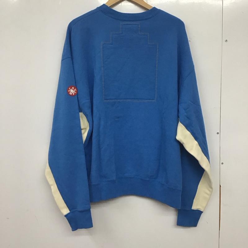 シーイー C.E トレーナー 長袖 ces25cs03 DISSATISFACTIONCREW NECKスウェット プルオーバー トレーナー L ロゴ、文字 白 / ホワイト / X 水色 / ライトブルー /  メンズ USED 古着 中古 10137103