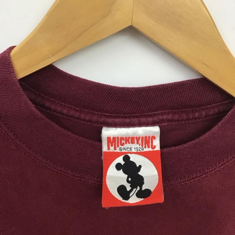古着 USED Tシャツ 半袖 半袖カットソー プリントTシャツ クルーネックカットソー ディズニー プリント えんじ / ワインレッド /  メンズ USED 古着 中古 10131161