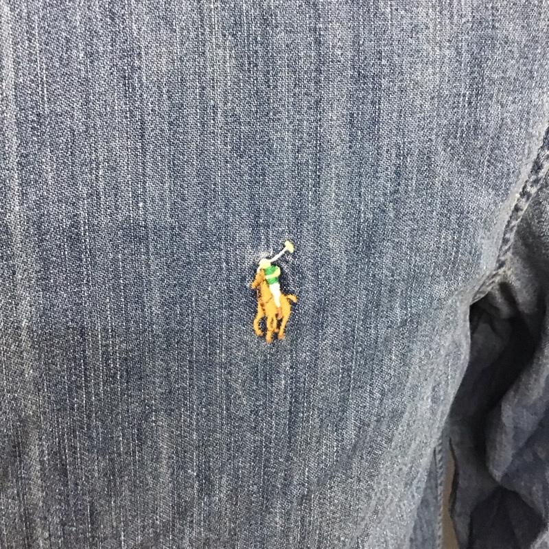 ポロラルフローレン POLO RALPH LAUREN シャツ、ブラウス 長袖 長袖シャツ デニムシャツ カラーシャツ XL 無地 インディゴ / インディゴ /  メンズ USED 古着 中古 10127653