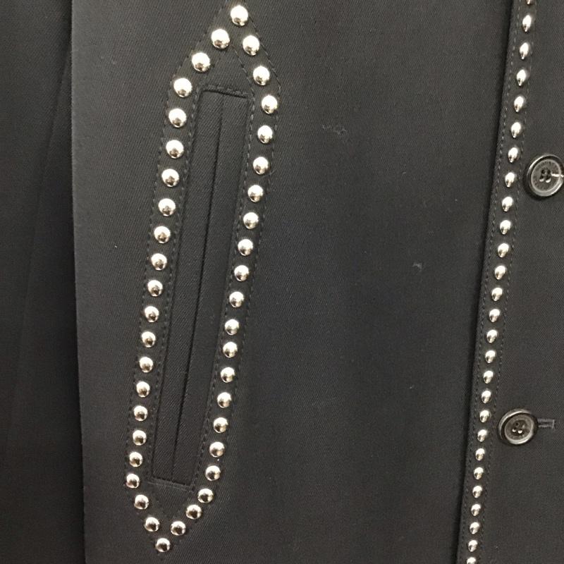 ディースクエアード2 DSQUARED2 ジャケット、上着 ジャケット、ブレザー s74aa0280 スタッズセミロングコート アウター スタッズジャケット 46 無地 黒 / ブラック /  メンズ USED 古着 中古 10142087