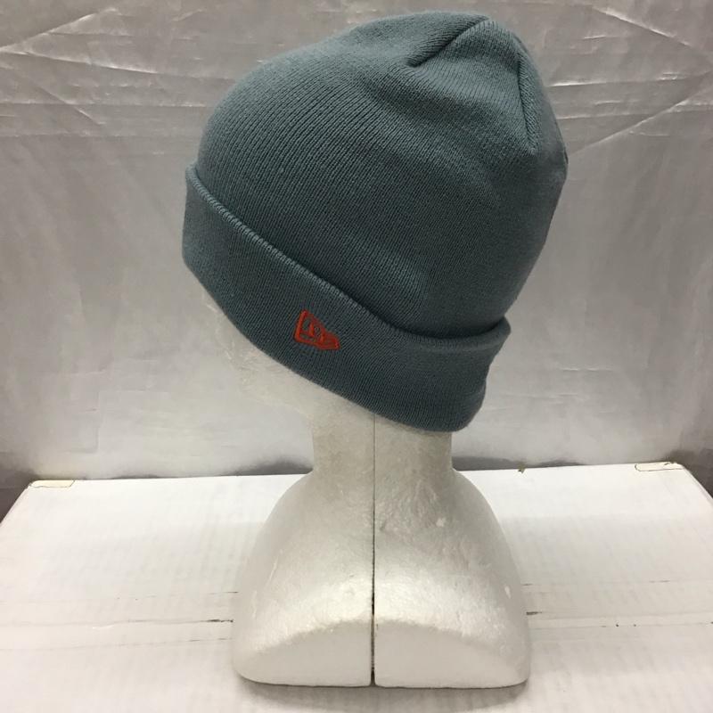 ニューエラ NEW ERA 帽子 ニット帽 ベーシック カフニット MLB ニューヨーク メッツ スレート ロゴ、文字 水色 / ライトブルー / X 橙 / オレンジ /  メンズ USED 古着 中古 10120887