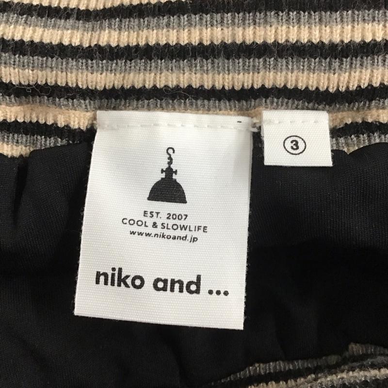 ニコアンド niko and... スカート ロングスカート ニットスカート M ボーダー柄 マルチカラー / マルチカラー /  レディース USED 古着 中古 10111406