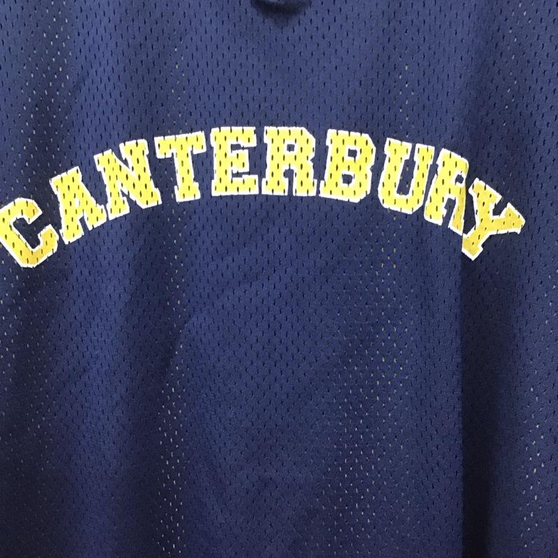 カンタベリー CANTERBURY カットソー 半袖 半袖カットソー Vネック プリントカットソー XL ロゴ、文字 紺 / ネイビー /  メンズ USED 古着 中古 10129030