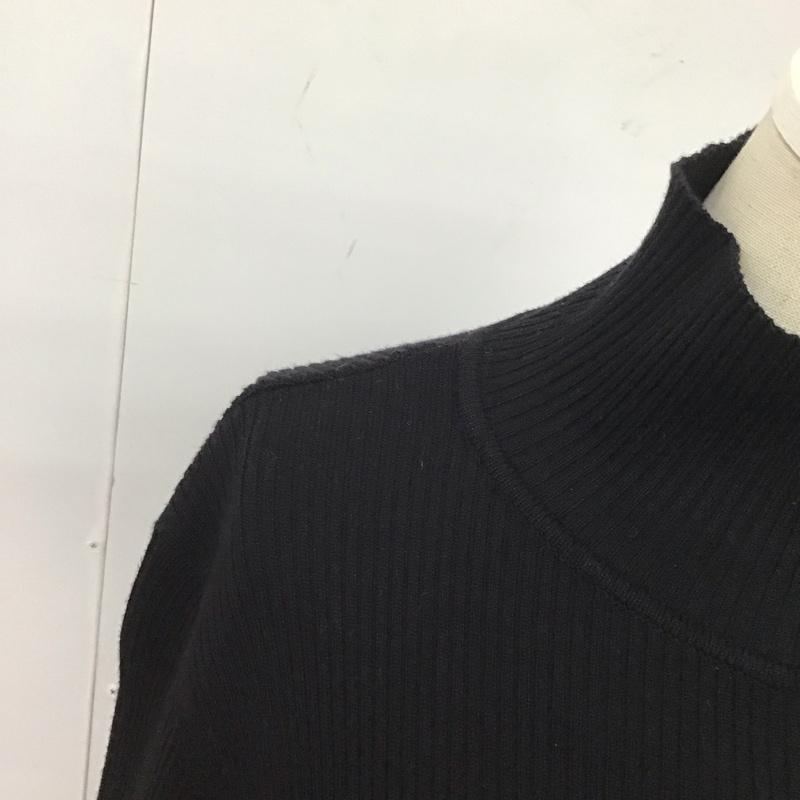 ザラ ZARA ワンピース ロングスカート 3433 002 800 モックネック リブ M 無地 黒 / ブラック /  レディース USED 古着 中古 10109412