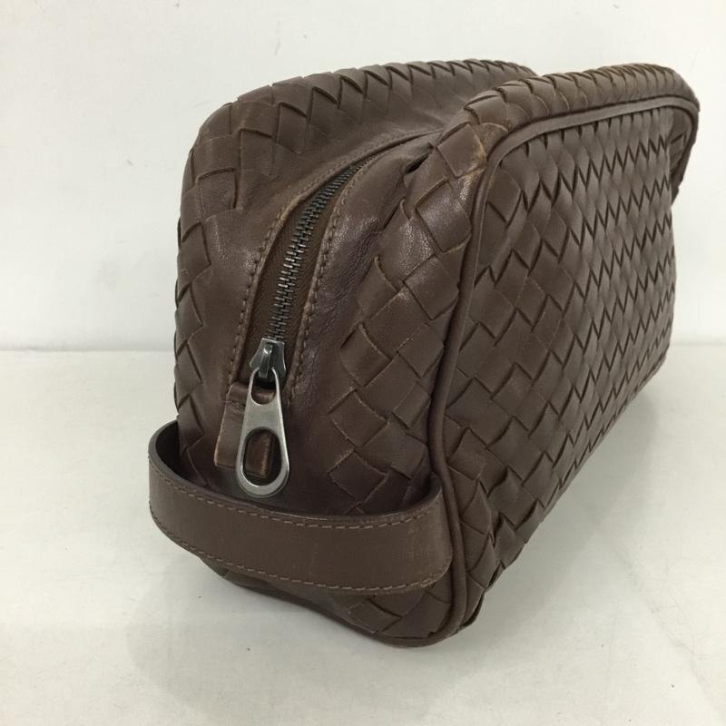 ボッテガヴェネタ BOTTEGA VENETA セカンドバッグ セカンドバッグ イントレチャート クラッチバッグ 無地 ダークブラウン / ダークブラウン /  メンズ USED 古着 中古 10144342
