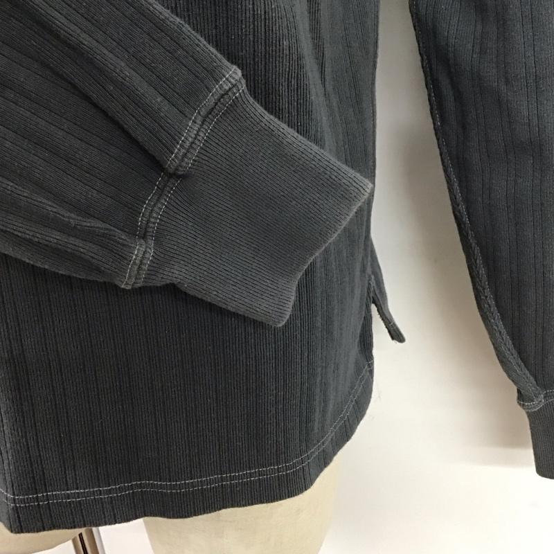 クッシュマン CUSHMAN カットソー 長袖 長袖カットソー タートルネックカットソー L ストライプ 灰 / グレー /  メンズ USED 古着 中古 10127659