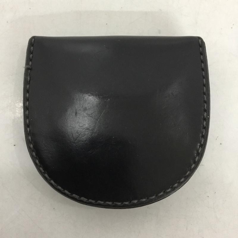 ソメス SOMES 財布 コンパクト財布 馬蹄型 コインケース レザー ロゴ、文字 黒 / ブラック /  メンズ USED 古着 中古 10140177