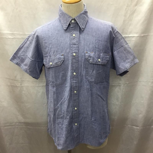 ビッグベン BIGBEN シャツ、ブラウス 半袖 M 無地 水色 / ライトブルー /  メンズ USED 古着 中古 10112801