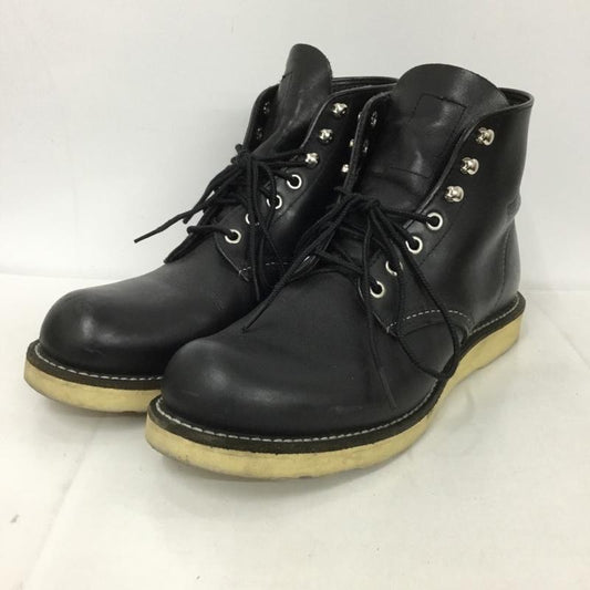 レッドウィング RED WING ブーツ 一般 8165 6inch CLASSIC PLAIN TOE 7.5D 25.5cm US：7.5 無地 黒 / ブラック /  メンズ USED 古着 中古 10129091