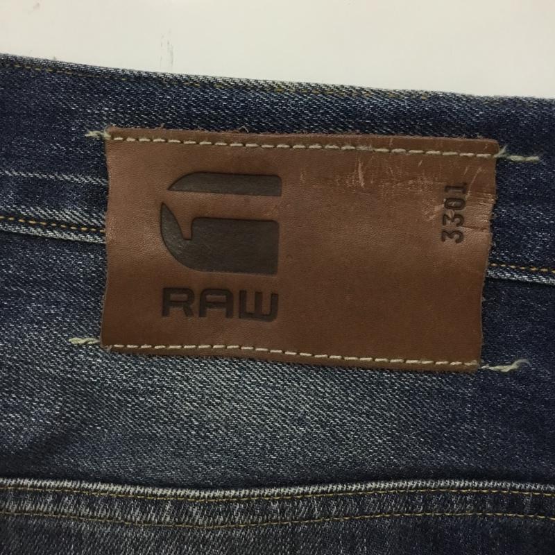 ジースターロゥ G-STAR RAW パンツ デニム、ジーンズ 3301 ストレート 30 30 ロゴ、文字 青 / ブルー /  メンズ USED 古着 中古 10117631