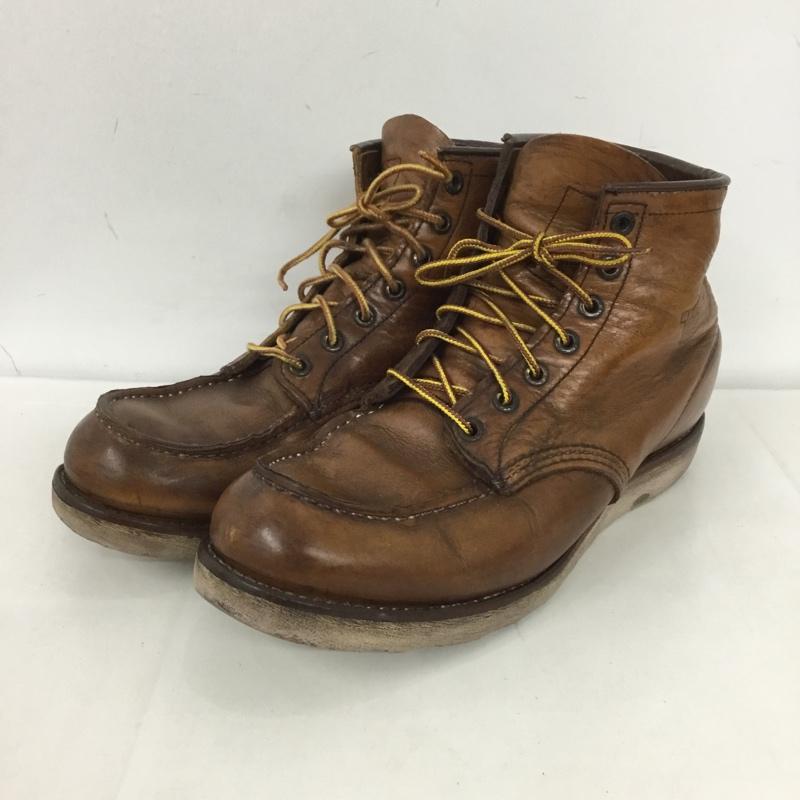 レッドウィング RED WING ブーツ ショートブーツ 875 6インチ クラシックモック レザー 27cm USA9E 27.0cm ロゴ、文字 茶 / ブラウン /  メンズ USED 古着 中古 10124609