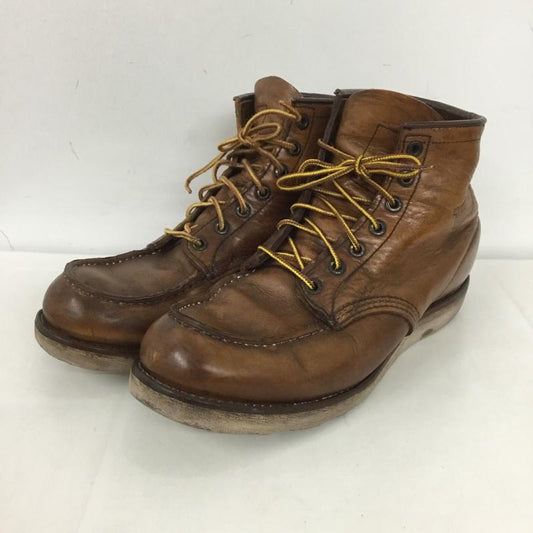 レッドウィング RED WING ブーツ ショートブーツ 875 6インチ クラシックモック レザー 27cm USA9E 27.0cm ロゴ、文字 茶 / ブラウン /  メンズ USED 古着 中古 10124609
