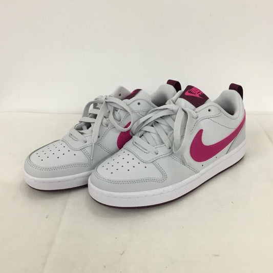 ナイキ NIKE スニーカー スニーカー BQ5448-015 COURT BOROUGH LOW 2 GS 23cm 23.0cm ロゴ、文字 灰 / グレー / X 白 / ホワイト / X 桃 / ピンク /  レディース USED 古着 中古 10132113
