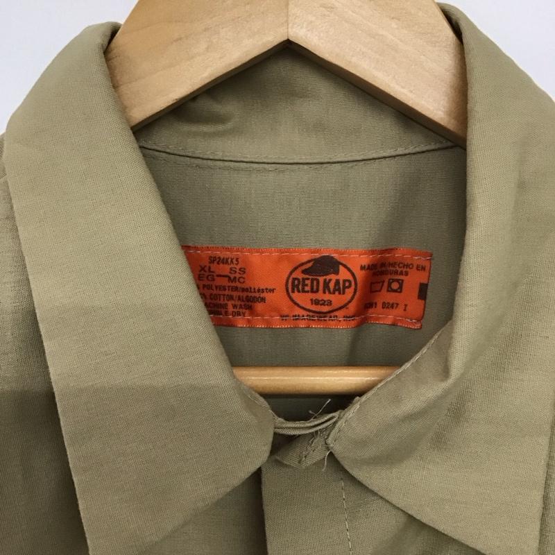 レッドキャップ RED KAP シャツ、ブラウス 半袖 半袖シャツ 無地シャツ ポケットシャツ XL 無地 ベージュ / ベージュ /  メンズ USED 古着 中古 10150049