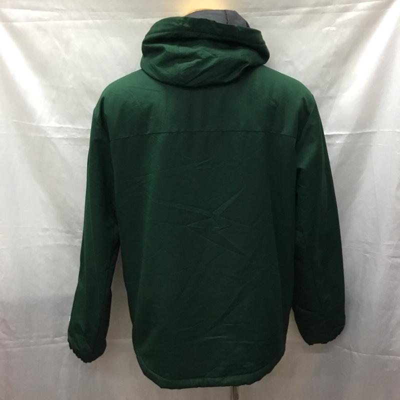チャンピオン Champion ジャケット、上着 ジャンパー、ブルゾン c3-ns620 WARMERZIPHOODEDJACKET 中綿ジャケット ジップアップジャケット XL ロゴ、文字 緑 / グリーン /  メンズ USED 古着 中古 10112472