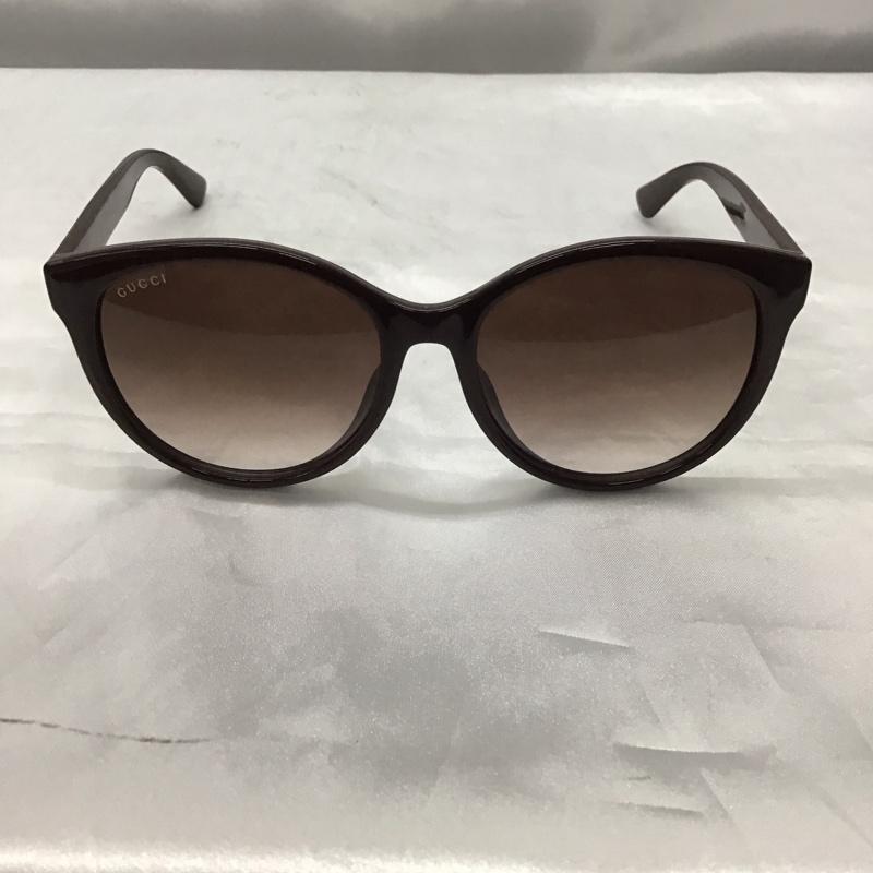 グッチ GUCCI めがね・サングラス サングラス 56 17-150 GGロゴ ワンポイント 茶 / ブラウン / X 金 / ゴールド /  レディース USED 古着 中古 10121066