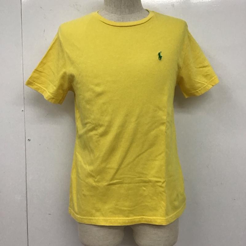 ポロバイラルフローレン Polo by RALPH LAUREN Tシャツ 半袖 半袖カットソー プリントTシャツ クルーネックカットソー L ロゴ、文字 黄 / イエロー /  メンズ USED 古着 中古 10127720