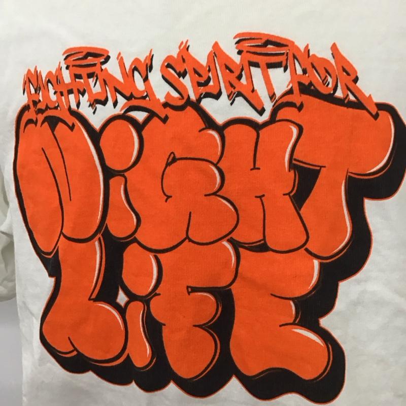 ナインティナインティ 9090 カットソー 半袖 半袖カットソー プリントTシャツ クルーネックカットソー XL プリント 白 / ホワイト /  メンズ USED 古着 中古 10112704