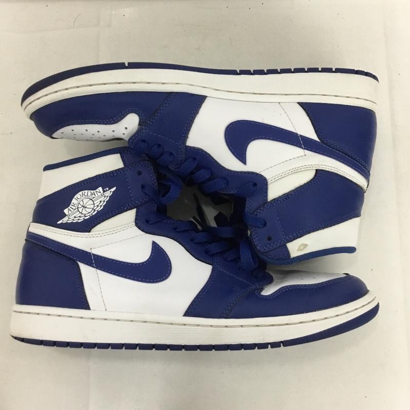ナイキ NIKE スニーカー スニーカー 555088-127 AIR JORDAN 1 RETRO HIGH OG 28.5cm 28.5cm ロゴ、文字 白 / ホワイト / X 青 / ブルー /  メンズ USED 古着 中古 10136379