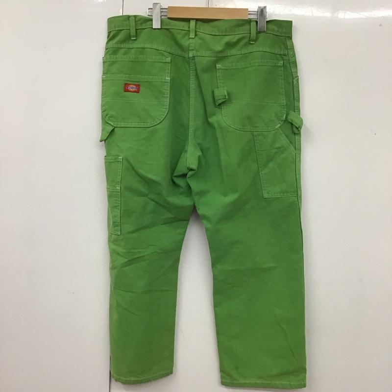 ディッキーズ Dickies パンツ デニム、ジーンズ デニムパンツ ワイドパンツ ストレートパンツ ワークパンツ 無地 緑 / グリーン /  メンズ USED 古着 中古 10105789