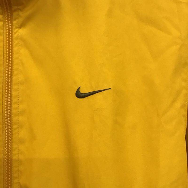 ナイキ NIKE ジャケット、上着 ジャンパー、ブルゾン ジップアップジャケット ナイロンジャケット アウター L ロゴ、文字 黄 / イエロー /  メンズ USED 古着 中古 10139467
