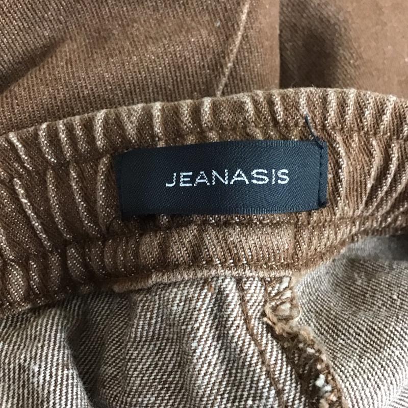 ジーナシス JEANASIS パンツ デニム、ジーンズ JS050847AA ドロストルーズデニムパンツ サイドライン FREE 無地 茶 / ブラウン /  レディース USED 古着 中古 10108321