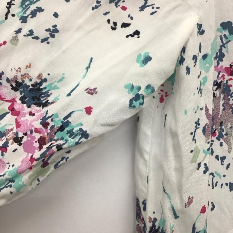 ザラベーシック ZARA BASIC ワンピース ひざ丈スカート XS 総柄 X 花柄 白 / ホワイト /  レディース USED 古着 中古 10130396
