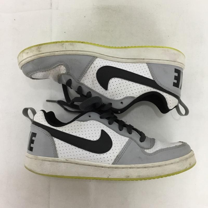 ナイキ NIKE スニーカー スニーカー 839985-104 Court Borough Low 23.5cm 23.5cm ロゴ、文字 白 / ホワイト / X 灰 / グレー / X 黒 / ブラック /  レディース USED 古着 中古 10150219