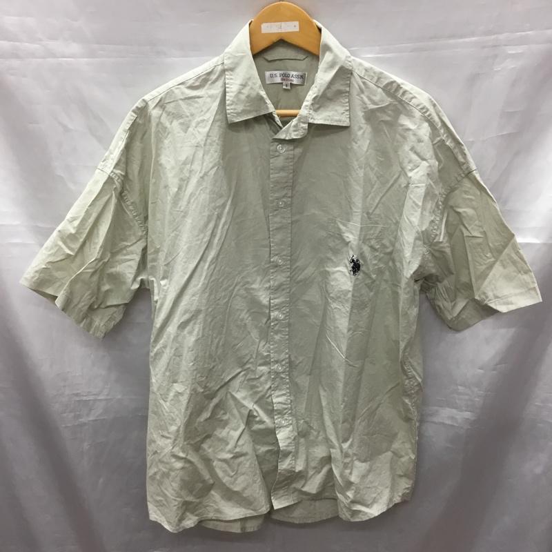 ユーエスポロアッスン U.S.POLO ASSN. シャツ、ブラウス 半袖 PL12703 ビッグシルエット オーバーサイズ S ワンポイント ベージュ / ベージュ /  メンズ USED 古着 中古 10117764