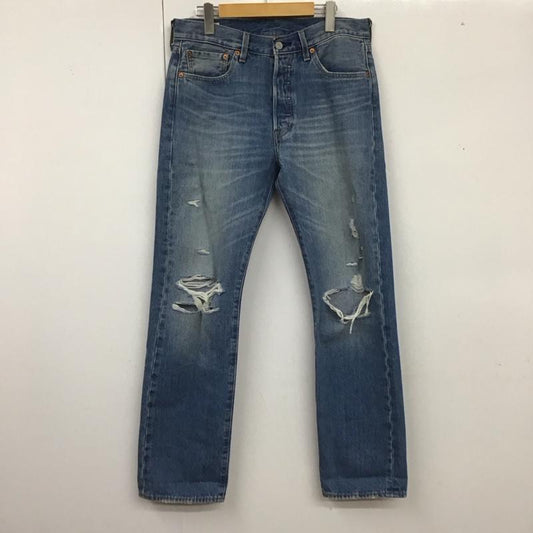 リーバイストラウスアンドコー Levi Strauss & co. パンツ デニム、ジーンズ デニムパンツ ストレートパンツ スリムパンツ ダメージパンツ 32インチ ダメージ加工 インディゴ / インディゴ /  メンズ USED 古着 中古 10123971