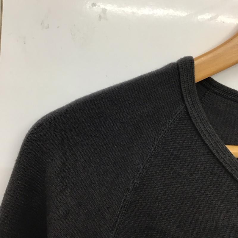 ハリウッドランチマーケット H.R MARKET カットソー 長袖 長袖カットソー プリントカットソー Vネック 5 無地 灰 / グレー /  メンズ USED 古着 中古 10131008