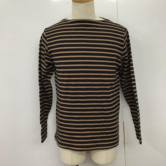 トップサイダー TOP-SIDER カットソー 長袖 長袖カットソー クルーネックカットソー ロングスリーブカットソー ボーダーTシャツ M ボーダー柄 黒 / ブラック / X 茶 / ブラウン /  メンズ USED 古着 中古 10124465