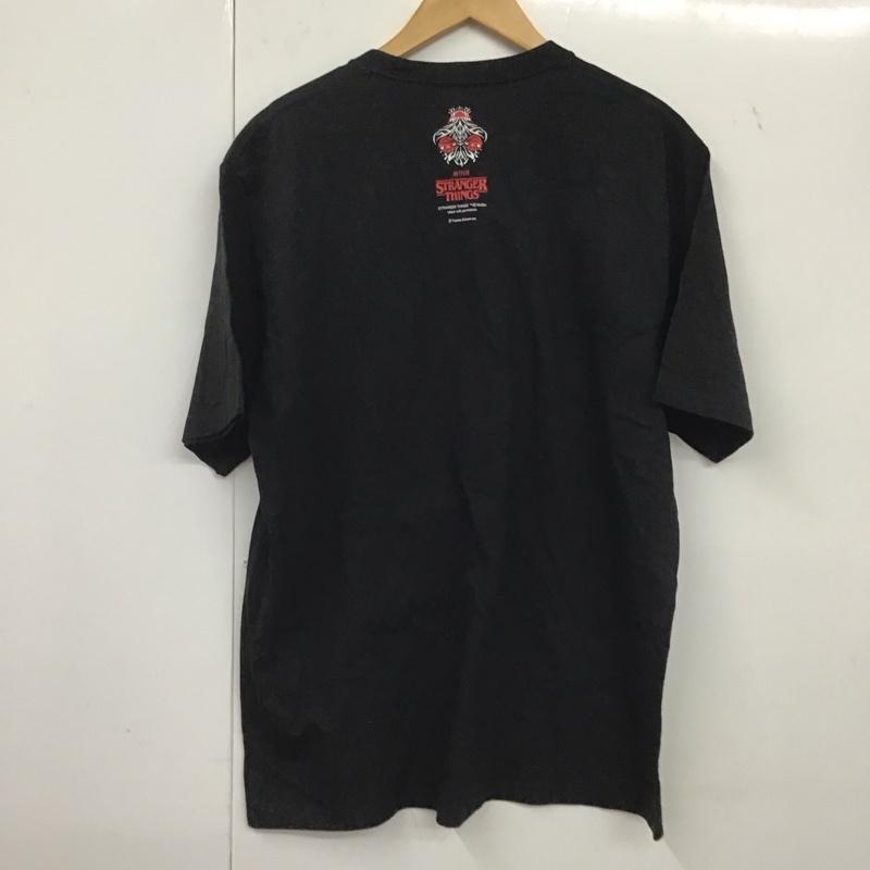 グラニフ graniph Tシャツ 半袖 半袖カットソー プリントTシャツ クルーネックカットソー strangerthings 中村佑介 XL プリント 黒 / ブラック /  メンズ USED 古着 中古 10134659