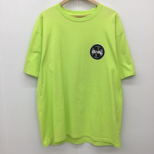 エックスガール X-girl Tシャツ 半袖 105202011040 XL ロゴ、文字 黄緑 / イエローグリーン /  レディース USED 古着 中古 10133776