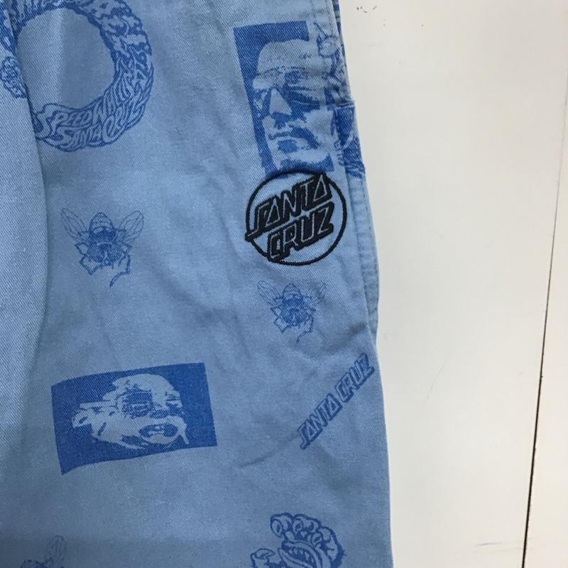 サンタクルーズ SANTA CRUZ パンツ ワークパンツ、ペインターパンツ M プリント 水色 / ライトブルー /  メンズ USED 古着 中古 10144873