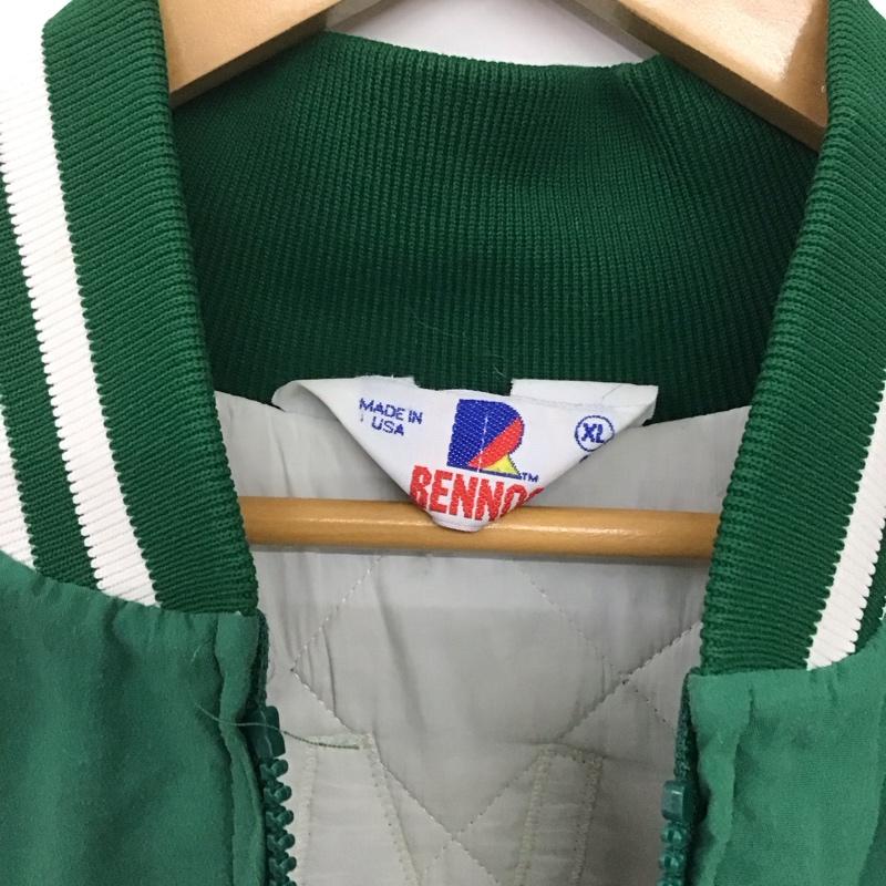 古着 USED ジャケット、上着 ジャンパー、ブルゾン 裏キルティング バスケットボール XL ロゴ、文字 緑 / グリーン /  メンズ USED 古着 中古 10145208