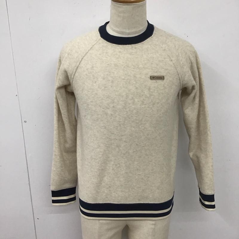 コロンビア Columbia カットソー 長袖 長袖カットソー クルーネックカットソー ラグラン M ロゴ、文字 ベージュ / ベージュ /  メンズ USED 古着 中古 10126388