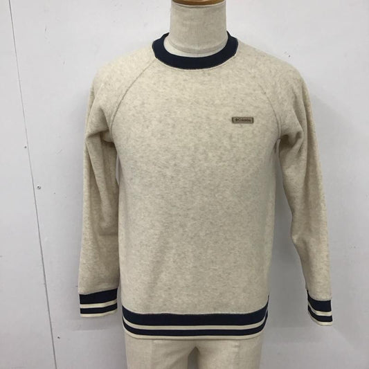 コロンビア Columbia カットソー 長袖 長袖カットソー クルーネックカットソー ラグラン M ロゴ、文字 ベージュ / ベージュ /  メンズ USED 古着 中古 10126388
