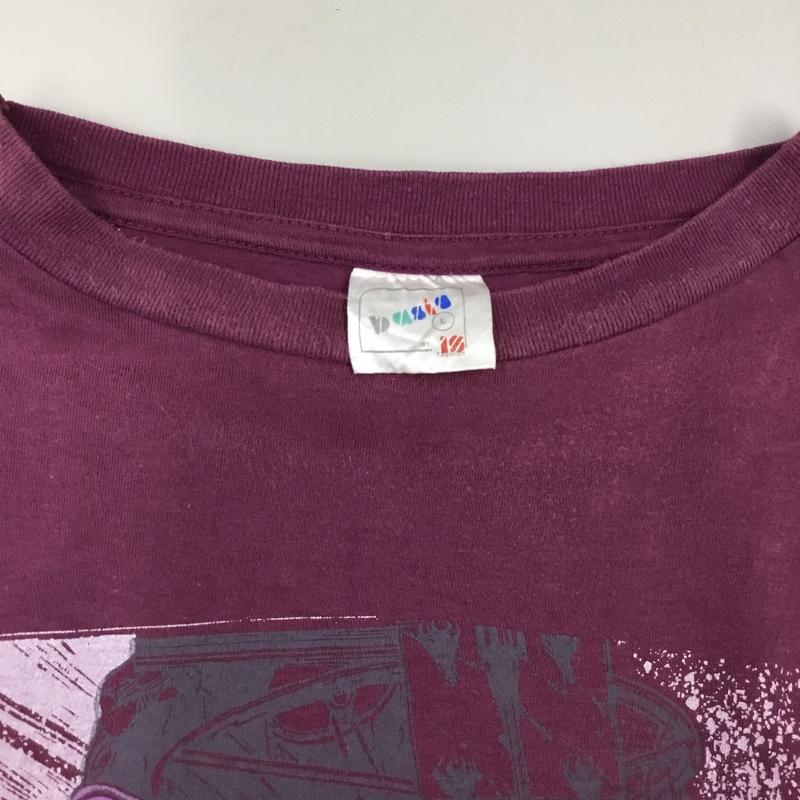 古着 USED Tシャツ 半袖 半袖カットソー プリントTシャツ クルーネックカットソー 古着 L プリント えんじ / ワインレッド /  メンズ USED 古着 中古 10122927