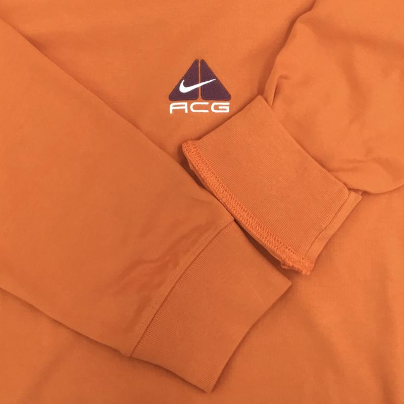 ナイキ NIKE Tシャツ 長袖 L ロゴ、文字 橙 / オレンジ /  メンズ USED 古着 中古 10110708