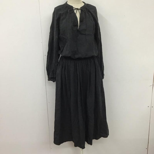アイテムズ アーバンリサーチ ITEMS URBAN RESEARCH ワンピース ロングスカート WH84-26N003 長袖 FREE 刺繍 黒 / ブラック /  レディース USED 古着 中古 10113860