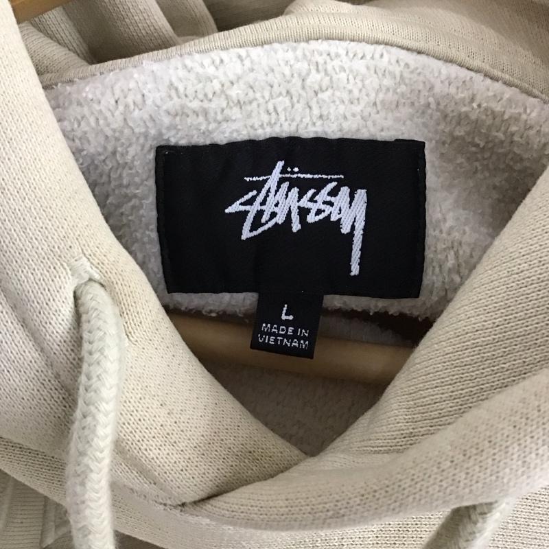 ステューシー STUSSY パーカー 長袖 118538 Embroidered Relaxed Hoodie プルオーバー フーディー 裏起毛 L ロゴ、文字 ベージュ / ベージュ /  メンズ USED 古着 中古 10144709