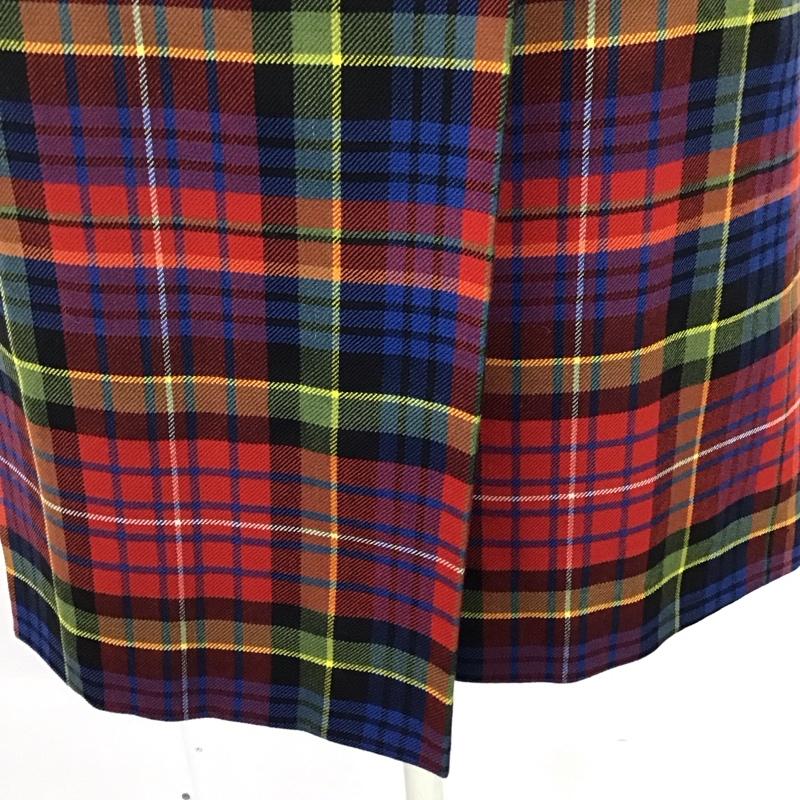 ブルックスブラザーズ BROOKS BROTHERS スカート ひざ丈スカート Red Fleece ボックスプリーツ 8 チェック マルチカラー / マルチカラー /  レディース USED 古着 中古 10120839