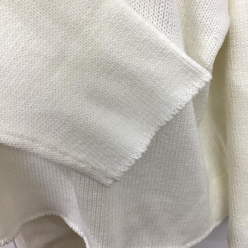 サルバム sulvam ニット、セーター 長袖 SH-K05-830 サイドスリット M 無地 白 / ホワイト /  メンズ USED 古着 中古 10120755