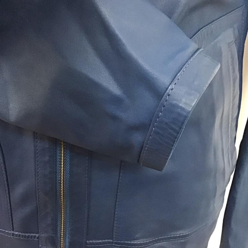 古着 USED ジャケット、上着 ジャケット、ブレザー シングルライダースジャケット ジップアップジャケット アウター リバーシブル XS 無地 青 / ブルー /  メンズ USED 古着 中古 10124590