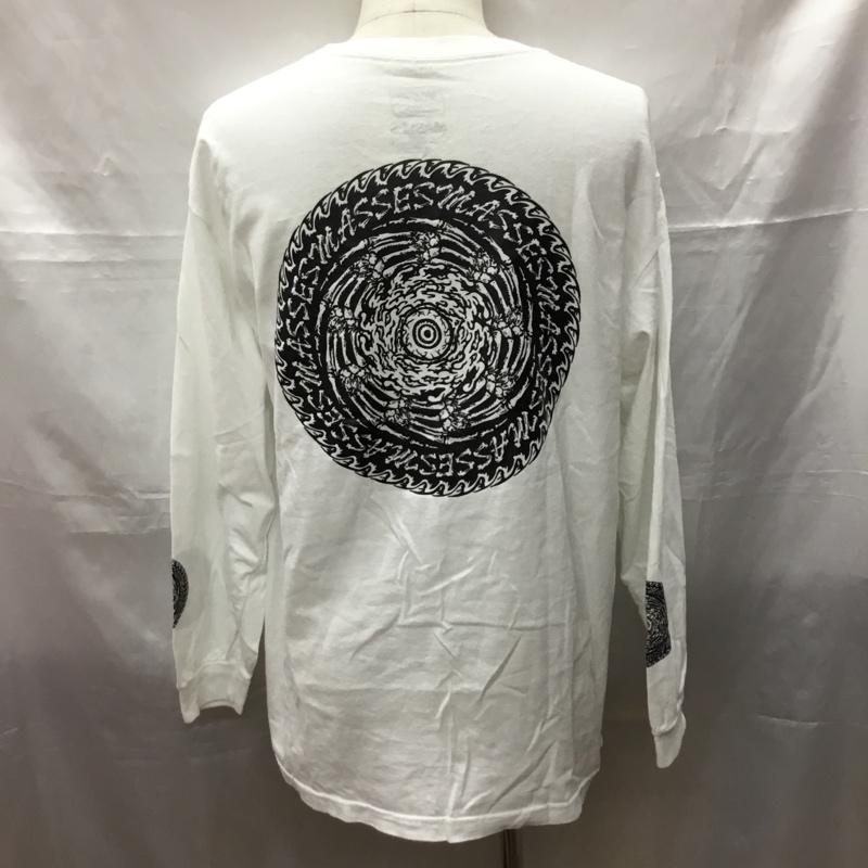 マシス MASSES カットソー 長袖 m&m コラボ 長袖カットソー プリントTシャツ L プリント 白 / ホワイト /  メンズ USED 古着 中古 10114877