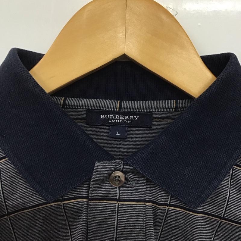 バーバリーロンドン Burberry London ポロシャツ 長袖 長袖ポロシャツ 長袖カットソー カラーシャツ L チェック マルチカラー / マルチカラー /  メンズ USED 古着 中古 10145258